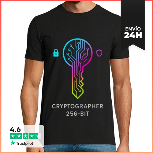 Camiseta Hombre Clásica Ciberseguridad Criptógrafo 256 Bits - latostadora.com - Modalova
