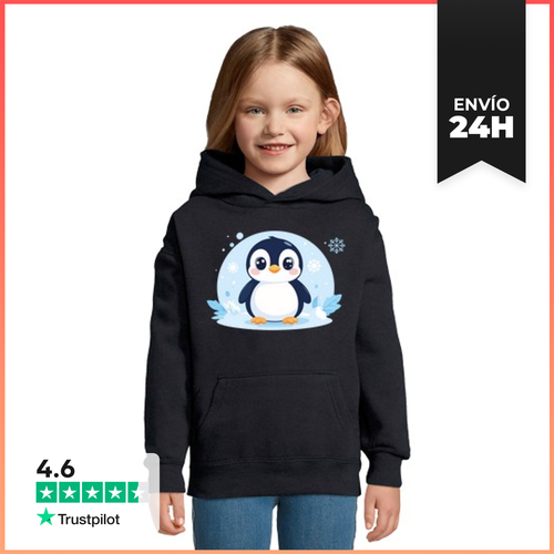 Sudadera Para Niños Con Capucha Pingüino Kawaii LaTostadora - latostadora.com - Modalova