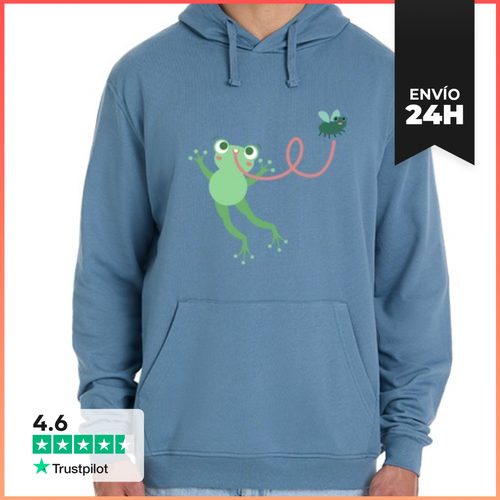 Sudadera Unisex Con Capucha Rana Atrapa Mosca Lengua LaTostadora - latostadora.com - Modalova