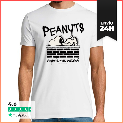 Camiseta Hombre Clásica Snoopy On The Wall LaTostadora - latostadora.com - Modalova