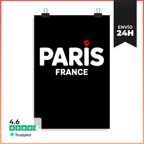 Póster Vertical Viaje A París Francia Torre Eiffel LaTostadora - latostadora.com - Modalova