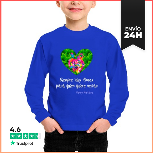 Camiseta Manga Larga Para Niños Lobo Corazón, Niños Manga Larga - latostadora.com - Modalova