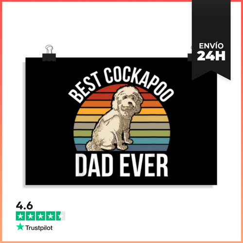 Póster Horizontal Mejor Papá De Cockapoo De Todos Los Tiempos - latostadora.com - Modalova