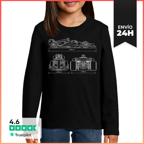 Camiseta Manga Larga Para Niños F1 SILUETA COCHE INGENIERO GRAN - latostadora.com - Modalova