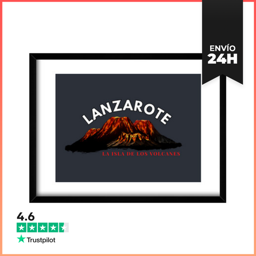Cuadro Con Marco Horizontal Lanzarote La Isla De Los Volcanes - latostadora.com - Modalova