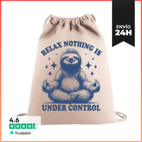 Mochila Saco Con Cuerdas RELAX NOTHING IS UNDER CONTROL SLOTH - latostadora.com - Modalova