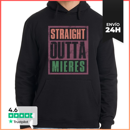 Sudadera Unisex Con Capucha Straight Outta Mieres LaTostadora - latostadora.com - Modalova