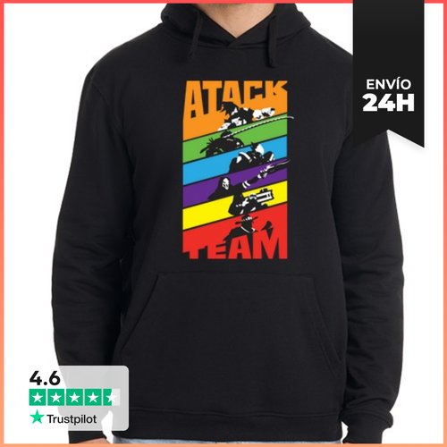 Sudadera Unisex Con Capucha Heroes: Atack Team LaTostadora - latostadora.com - Modalova