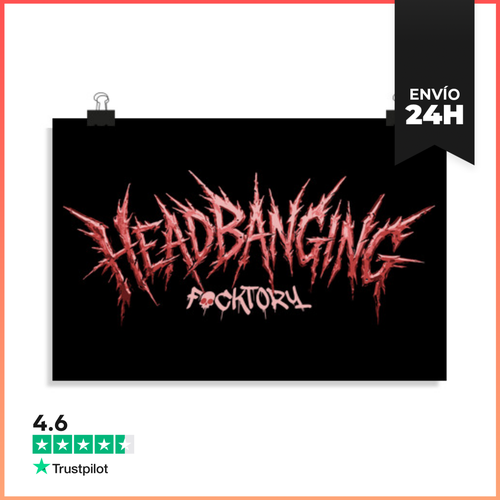 Póster Horizontal Headbanging Rojo LaTostadora - latostadora.com - Modalova