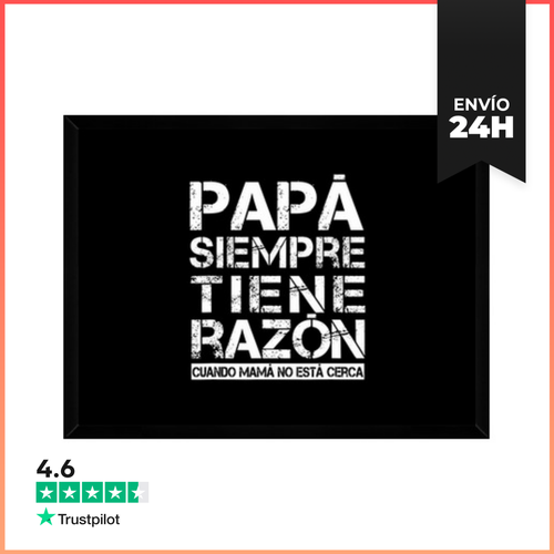 Cuadro Con Marco Horizontal Cita Divertida En Español De Papá - latostadora.com - Modalova