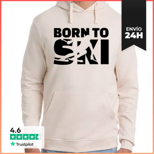 Sudadera Unisex Con Capucha Nacido Para Esquiar LaTostadora - latostadora.com - Modalova