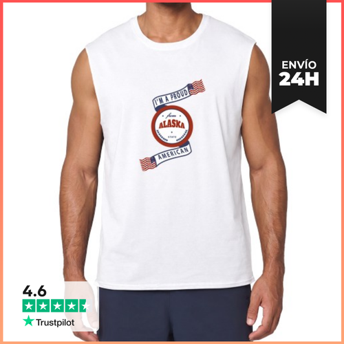 Camiseta Sin Mangas Insignia Del Estado De Alaska Orgulloso - latostadora.com - Modalova