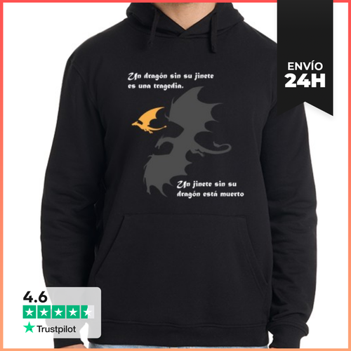 Sudadera Unisex Con Capucha Dragones Y Jinetes LaTostadora - latostadora.com - Modalova