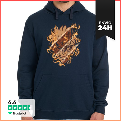 Sudadera Unisex Con Capucha Modo Kyuubi Ninja LaTostadora - latostadora.com - Modalova