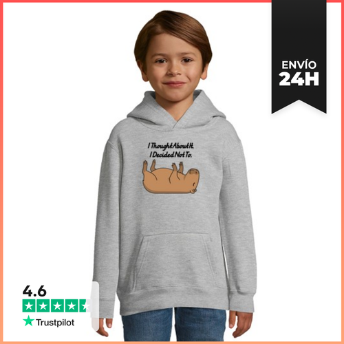Sudadera Para Niños Con Capucha Capibara Decidí No Hacerlo - latostadora.com - Modalova