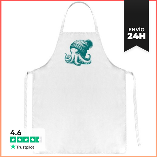 Delantal PULPO CON GORRO DE LANA LaTostadora - latostadora.com - Modalova