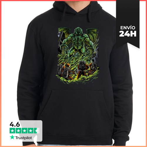 Sudadera Unisex Con Capucha Cthulhu Vs Ghostbusters LaTostadora - latostadora.com - Modalova