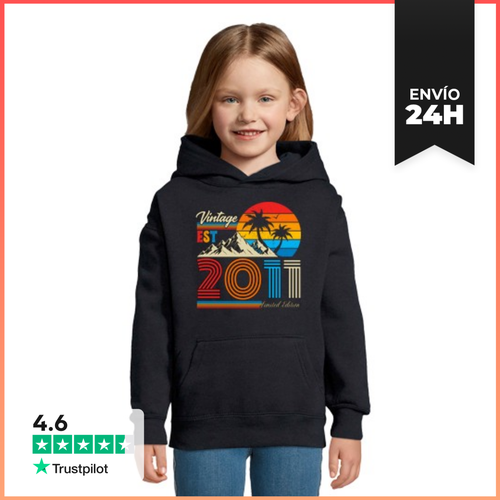 Sudadera Para Niños Con Capucha Vintage 2011 Estilo Retro - latostadora.com - Modalova