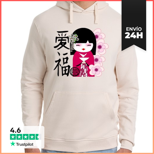 Sudadera Unisex Con Capucha MUÑECA JAPONESA LaTostadora - latostadora.com - Modalova
