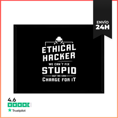 Cuadro Con Marco Horizontal Hacker Ético Hacker De Sombrero - latostadora.com - Modalova