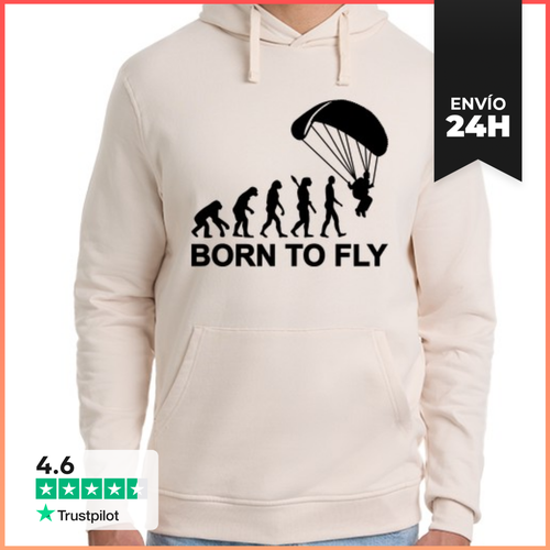Sudadera Unisex Con Capucha Evolution Skydiving Born To Fly - latostadora.com - Modalova