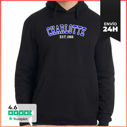 Sudadera Unisex Con Capucha Charlotte Est 1966 LaTostadora - latostadora.com - Modalova