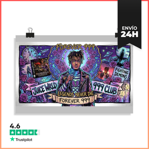 Póster Horizontal Juice Wrld Forever Poster LaTostadora - latostadora.com - Modalova