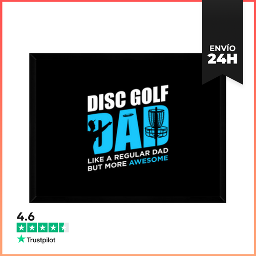 Cuadro Con Marco Horizontal Disco De Golf Vintage Divertido - latostadora.com - Modalova