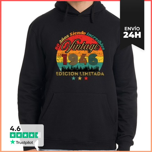 Sudadera Unisex Con Capucha Vintage 1946 Establecido Buen Estado - latostadora.com - Modalova