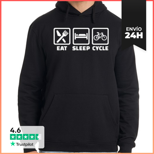 Sudadera Unisex Con Capucha Comer Bicicleta Para Dormir - latostadora.com - Modalova