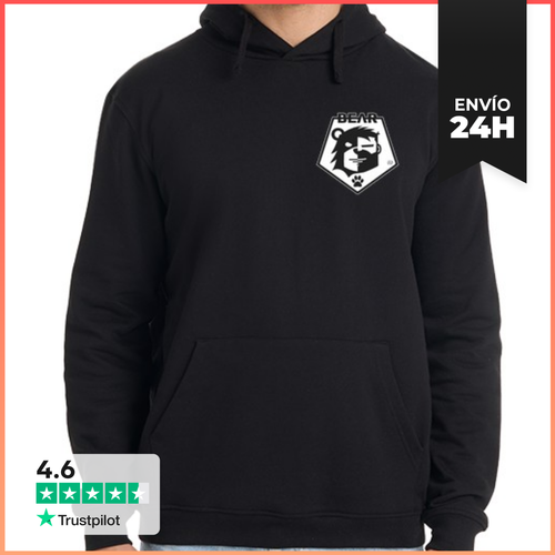 Sudadera Unisex Con Capucha CAPUCHA LOGO BEAR NEGRO LaTostadora - latostadora.com - Modalova
