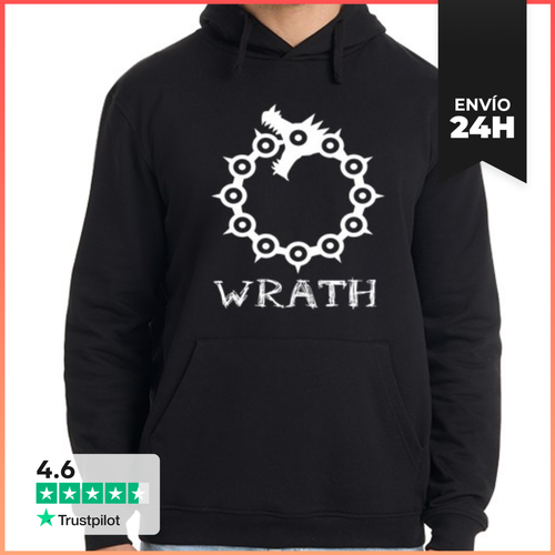 Sudadera Unisex Con Capucha Pecado Capital De La Ira (Blanco) - latostadora.com - Modalova