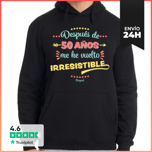 Sudadera Unisex Con Capucha 50 Años Irresistible LaTostadora - latostadora.com - Modalova