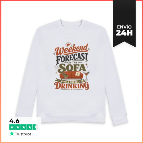 Sudadera Unisex Weekend Forecast On The Sofa With Chance For - latostadora.com - Modalova
