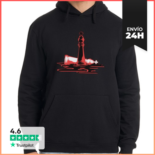 Sudadera Unisex Con Capucha Ajedrez Tablero De Ajedrez Rey - latostadora.com - Modalova