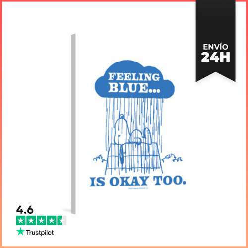 Lienzo Vertical Snoopy Feeling Blue LaTostadora - latostadora.com - Modalova
