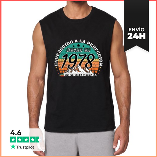 Camiseta Sin Mangas Hecho En 1978 Envejecido A La Perfección - latostadora.com - Modalova