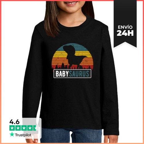 Camiseta Manga Larga Para Niños Babysaurus Niño T Rex Dinosaurio - latostadora.com - Modalova