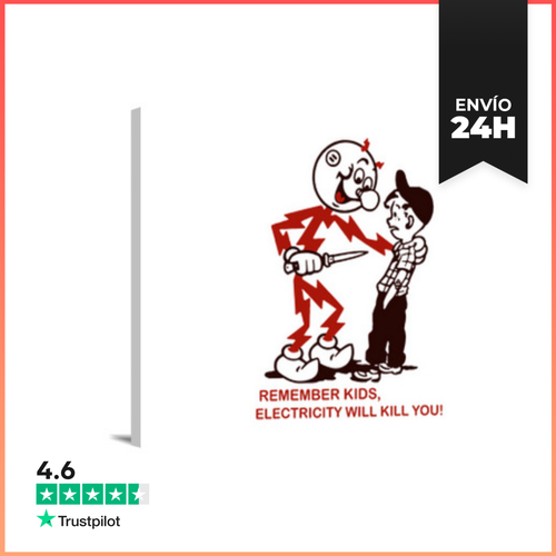 Lienzo Horizontal Recuerda Que La Electricidad Te Matará - latostadora.com - Modalova