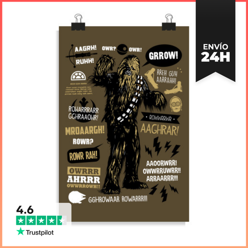 Póster Vertical Wookie Famous Quotes LaTostadora - latostadora.com - Modalova