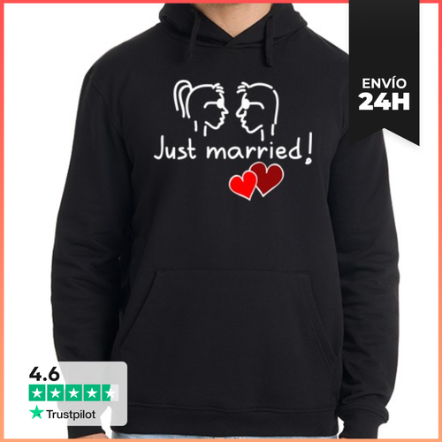 Sudadera Unisex Con Capucha JUST MARRIED LaTostadora - latostadora.com - Modalova