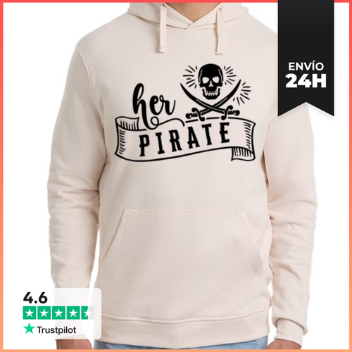Sudadera Unisex Con Capucha HER PIRATE CALAVERA ESPADAS - latostadora.com - Modalova