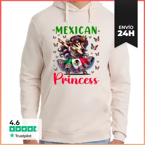 Sudadera Unisex Con Capucha Bandera De Princesa Mexicana Mexicana - latostadora.com - Modalova