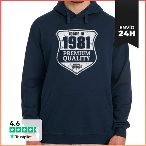Sudadera Unisex Con Capucha Made In 1981, Premium Quality - latostadora.com - Modalova
