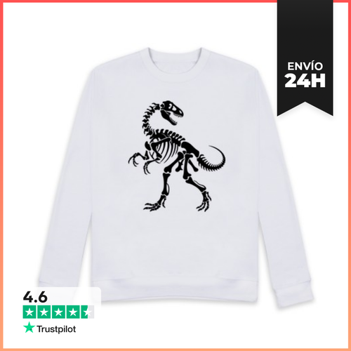 Sudadera Unisex Esqueleto De Dinosaurio LaTostadora - latostadora.com - Modalova