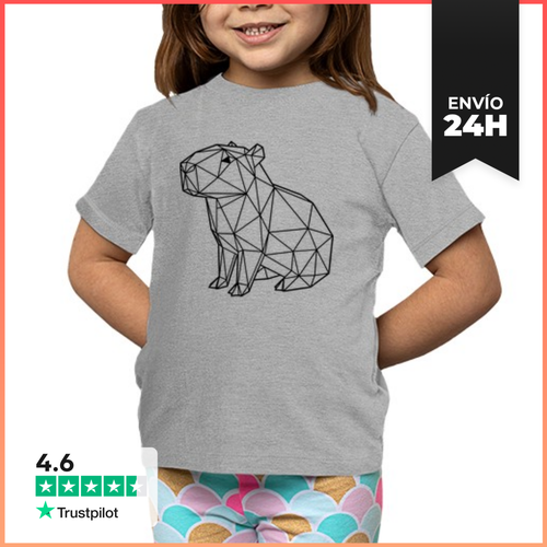 Camiseta Clásica Para Niños Capibara Sentada Líneas Negras Estilo - latostadora.com - Modalova