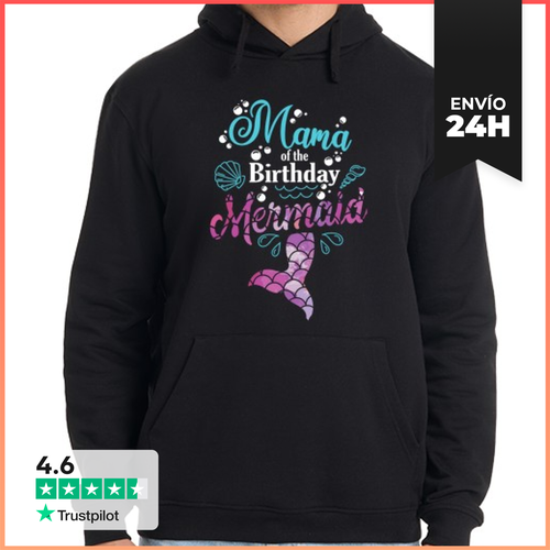 Sudadera Unisex Con Capucha Mamá De La Sirena De Cumpleaños - latostadora.com - Modalova