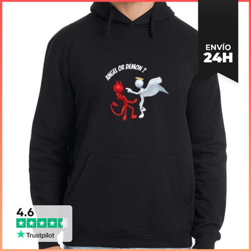 Sudadera Unisex Con Capucha Ángel O Demonio LaTostadora - latostadora.com - Modalova