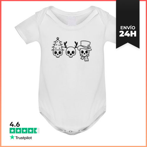 Body Bebé CALAVERAS NAVIDEÑAS NAVIDAD LaTostadora - latostadora.com - Modalova