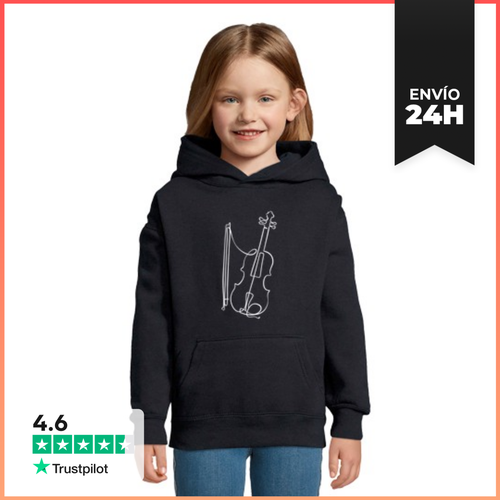 Sudadera Para Niños Con Capucha Músico De Violín Y Arco - latostadora.com - Modalova
